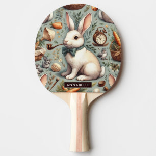Cute Vintage Rabbit Ping Pong Paddle