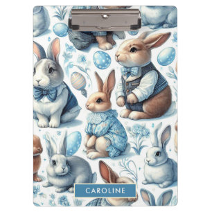 Cute Vintage Rabbit Seamless Clipboard