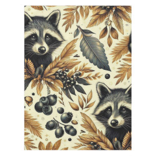 Cute Vintage Racoon Pattern Tablecloth