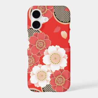 Cute Vintage Retro Floral Red White Vector