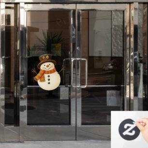 Cute, vintage rustic snowman