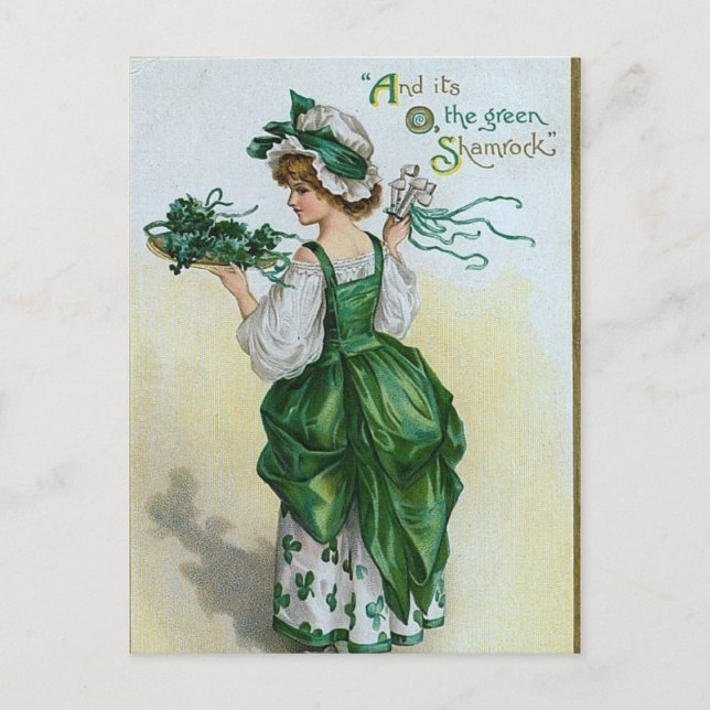 Cute vintage Saint Patrick's Day postcard (Front)