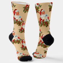 Cute vintage Santa Claus pattern