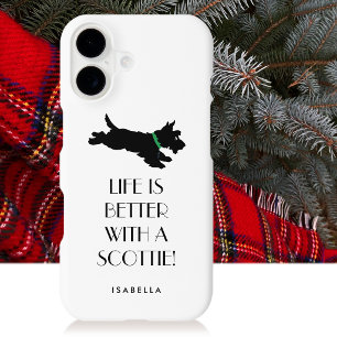 Cute Vintage Scottie Dog Personalised Text