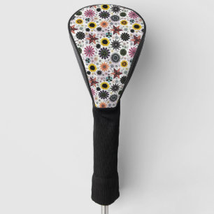Cute vintage seamless flowers pattern golf head cover