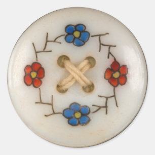 Cute Vintage Sewing Button Sticker