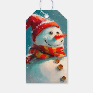Cute Vintage Snowman Christmas Gift Tags