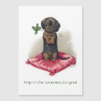 Cute Vintage St. Patrick's Day Dachshund w/Clover