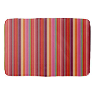 Cute vintage striped colours bath mat
