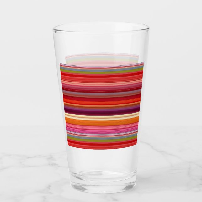 Cute vintage striped colours glass (Front)