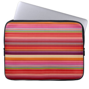 Cute vintage striped colours laptop sleeve