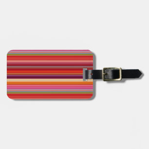 Cute vintage striped colours luggage tag