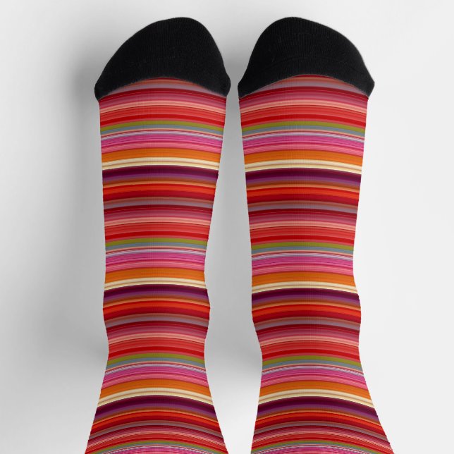Cute vintage striped colours  socks (Top)