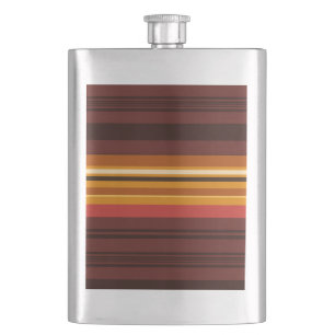 Cute vintage stripes hip flask
