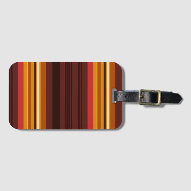 Cute vintage stripes luggage tag (Front Horizontal)