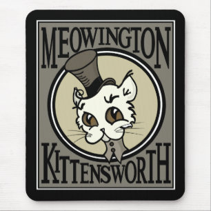 CUTE VINTAGE STYLE KITTY CAT MOUSE PAD