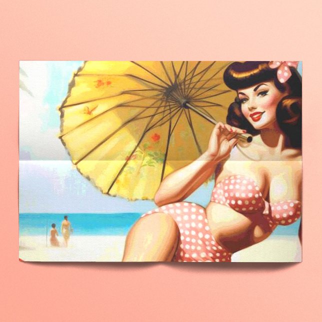 Cute Vintage Summer Pin Up Tissue Paper (Creator Uploaded)