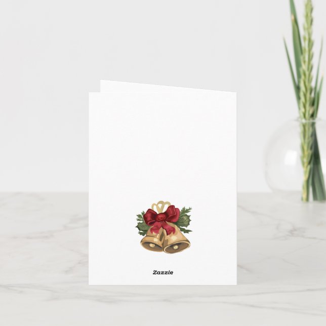 cute vintage tabby cat christmas card (Back)