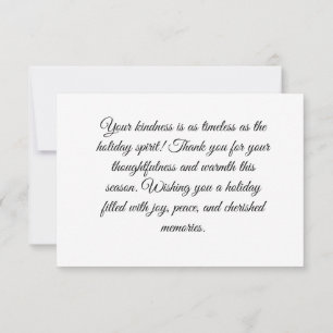 Cute vintage tabby Cat Christmas Thank you Card
