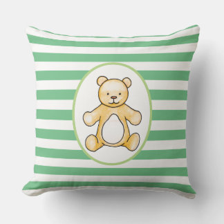 Cute vintage teddy bear drawing cushion