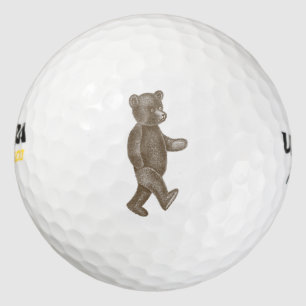 Cute Vintage Teddy Bear Golf Ball
