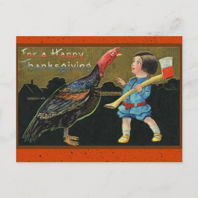 Cute Vintage Thanksgiving Cards (Front)