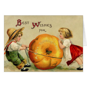 Cute Vintage Thanksgiving Greeting