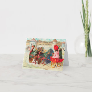 Cute Vintage Thanksgiving Holiday Card