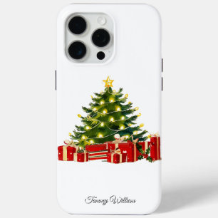 Cute Vintage Traditional Elegant Merry Christmas iPhone 15 Pro Max Case