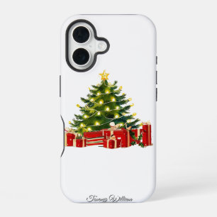 Cute Vintage Traditional Elegant Merry Christmas iPhone 16 Case