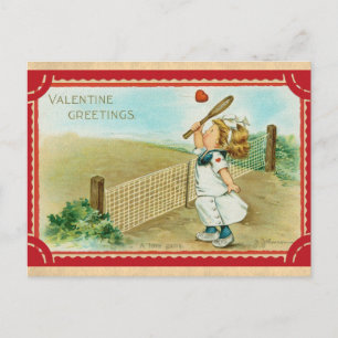 Cute Vintage Valentines Day Greetings Love Game Postcard