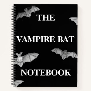 Cute Vintage Vampire Flying Bat Spherical Notebook