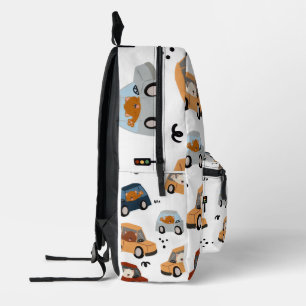 Cute Vintage Vehicles Cars Pattern Backpack