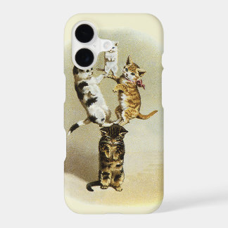 Cute Vintage Victorian Cats Kittens Playing, Humou