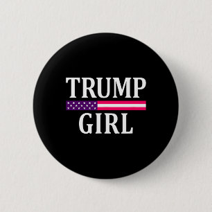 Cute Vintage Vote Trump Girl Republican Us Flag 20 6 Cm Round Badge