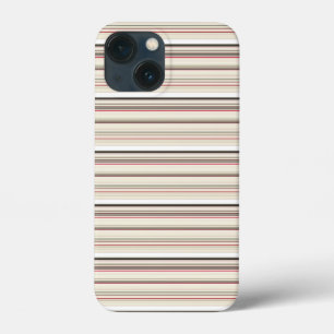 Cute vintage white red stripes iPhone 13 mini case