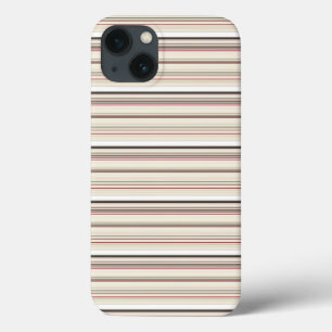 Cute vintage white red stripes iPhone 13 case