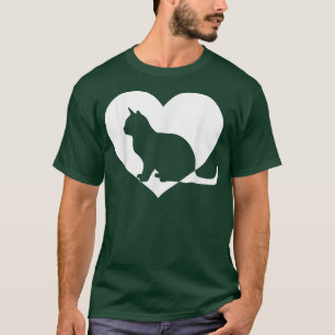 Cute vintage Who Loves Cats Black cat Funny White  T-Shirt