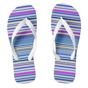 Cute violet blue stripes jandals