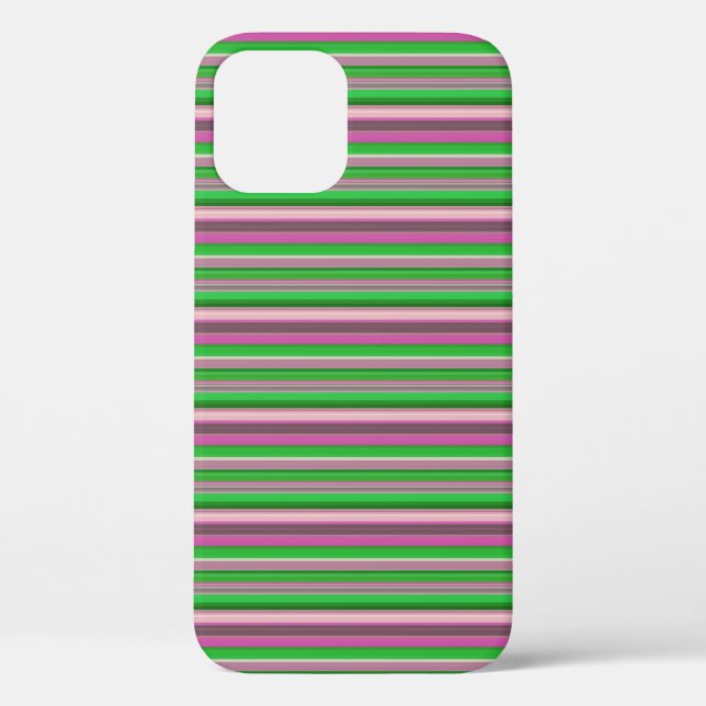 Cute violet green stripes Case-Mate iPhone case (Back)
