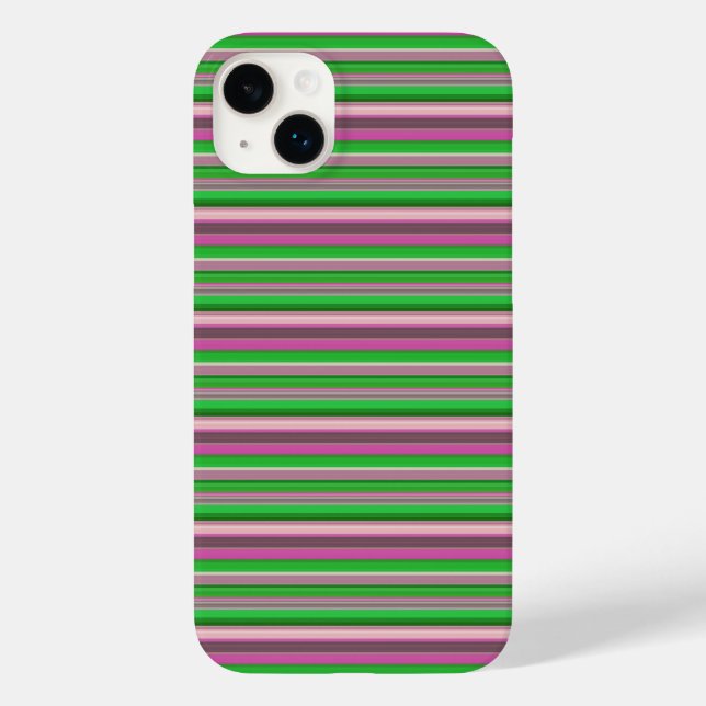 Cute violet green stripes Case-Mate iPhone case (Back)