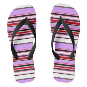 Cute violet red stripes jandals