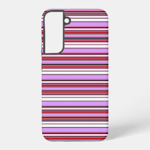 Cute violet red stripes samsung galaxy case