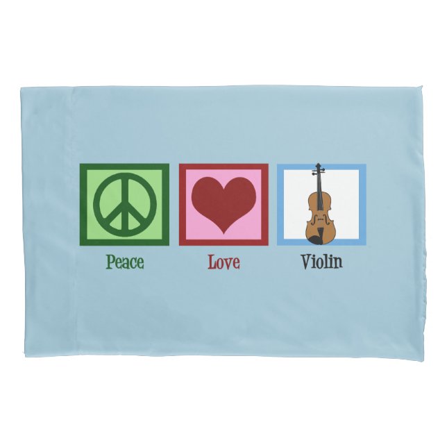 Cute Violin Pillowcase (Front)