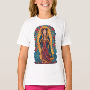 Cute Virgin of Guadalupe Girl's Tee Shirt