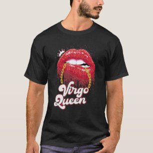 Cute Virgo Queen Red Lips Zodiac Sign Costume For T-Shirt
