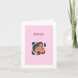 Cute Virgo, zodiac, star sign Card