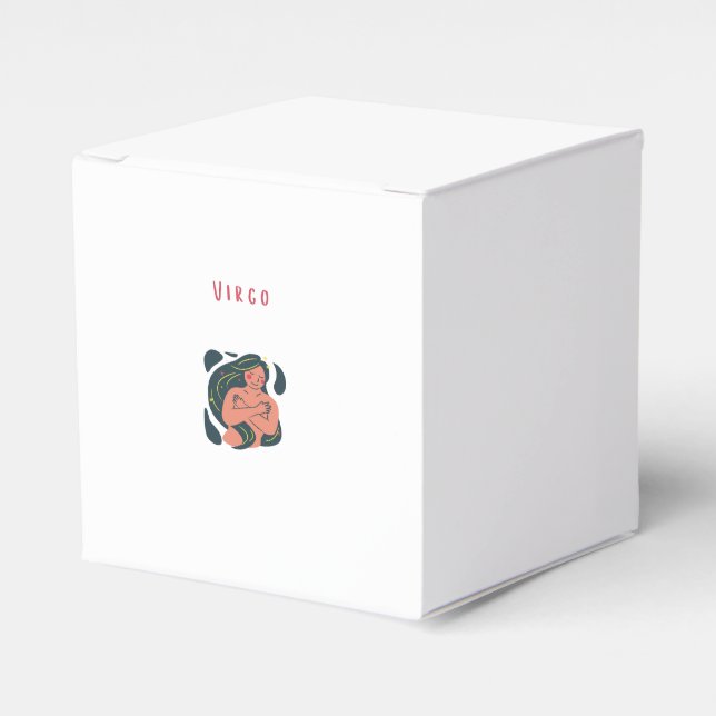 Cute Virgo, zodiac, star sign print Favour Box (Front Side)