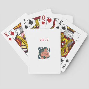 Cute Virgo, zodiac, star sign print Playing Cards