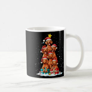 Cute Vizsla Viszla Dog Christmas Tree Xmas Hat  Coffee Mug